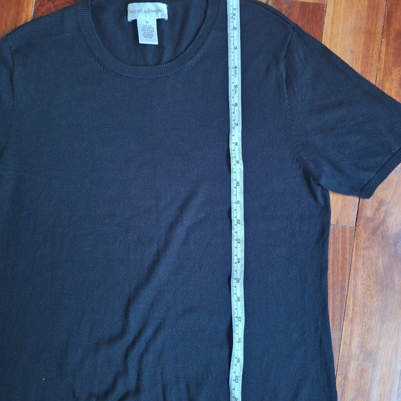 Womens SMALL, Draper&Damen's, CLASSIC black, Short Sleeve Sweater, Silk&Cotton - Picture 5 of 6